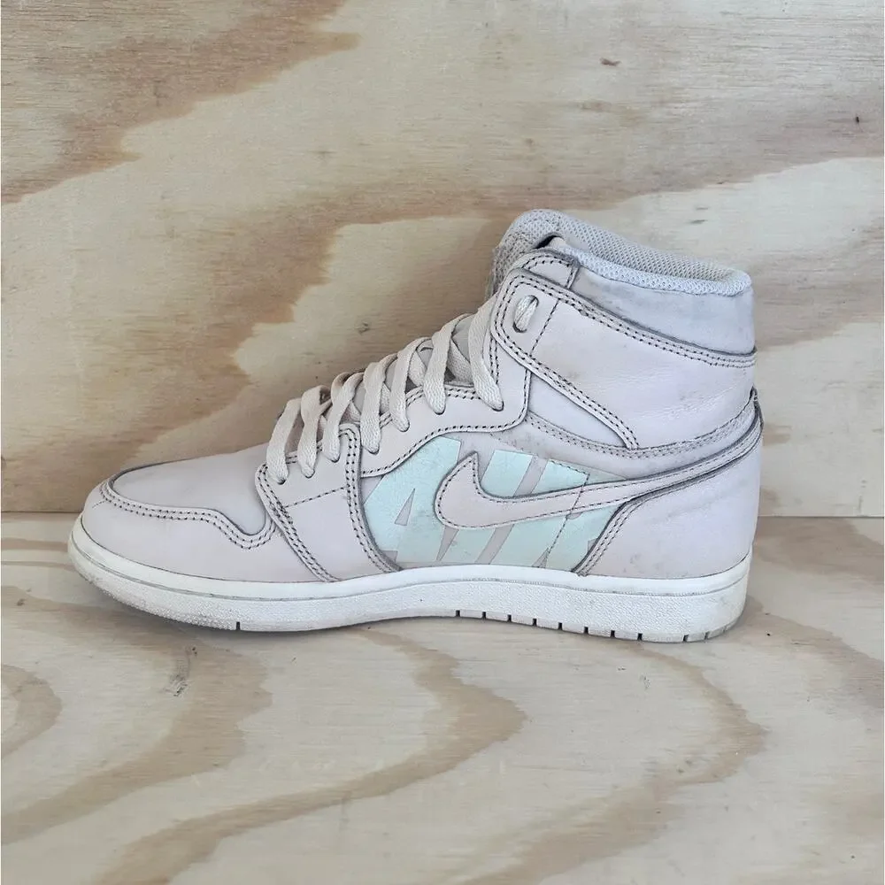 Nike - Air Jordan 1 Retro Hi OG - Sneakers - White/Pink - Men's - 8 - 555088-801